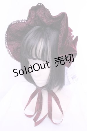 画像: axes femme kawaii / ベルベットドールハーフボンネット  ワイン O-25-12-25-1048-AX-AC-OW-OS