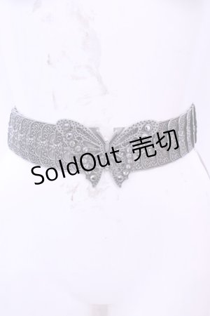 画像: Ozz On / バタフライモチーフベルト  シルバー O-25-12-25-1049-OO-ZA-OW-ZT0110C