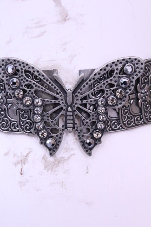 画像2: Ozz On / バタフライモチーフベルト  シルバー O-25-12-25-1049-OO-ZA-OW-OS (2)