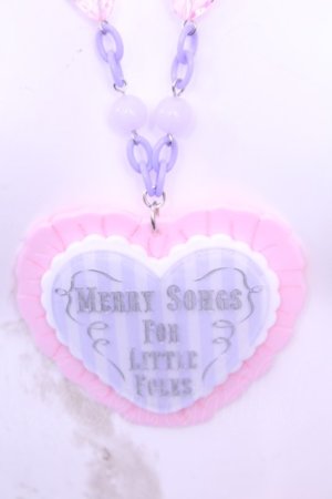 画像: Angelic Pretty / MELODY TOYSハートネックレス  ピンク×ラベンダー O-25-12-25-1050-AP-AC-OW-OS