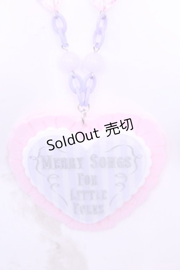 画像1: Angelic Pretty / MELODY TOYSハートネックレス  ピンク×ラベンダー O-25-12-25-1050-AP-AC-OW-ZT0110C (1)