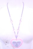画像2: Angelic Pretty / MELODY TOYSハートネックレス  ピンク×ラベンダー O-25-12-25-1050-AP-AC-OW-OS (2)