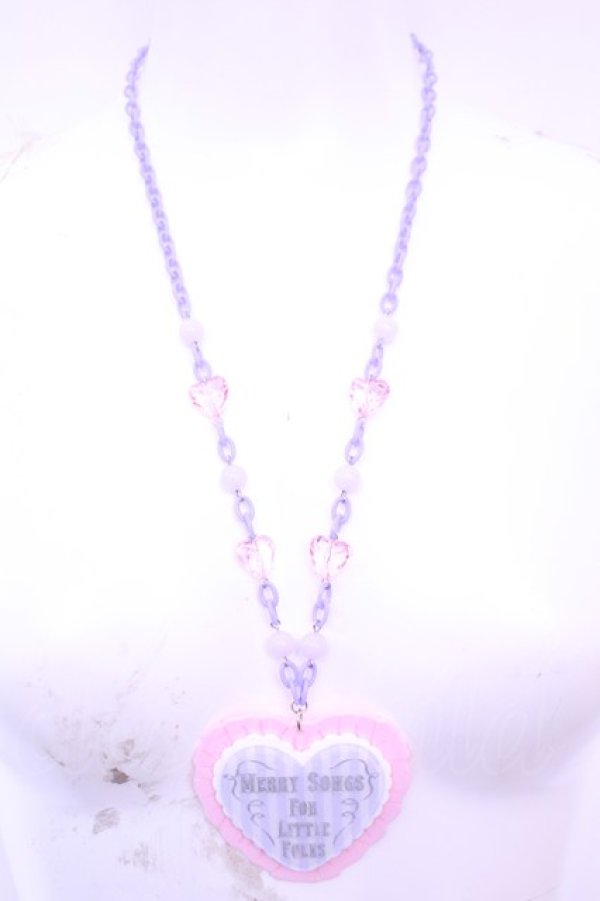 画像2: Angelic Pretty / MELODY TOYSハートネックレス  ピンク×ラベンダー O-25-12-25-1050-AP-AC-OW-OS (2)