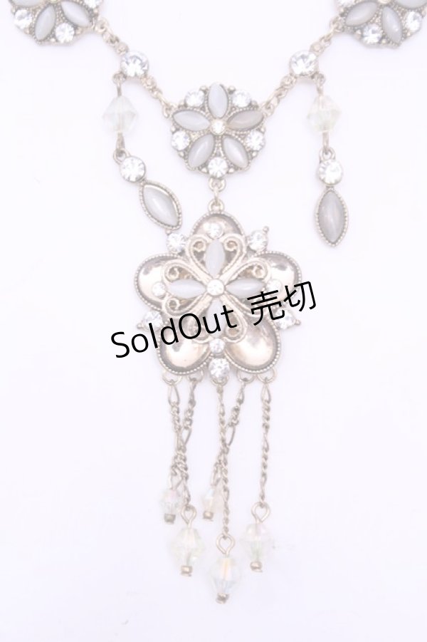 画像1: axes femme / フラワービジューネックレス  ゴールド O-25-12-25-1053-AX-AC-IG-OS (1)