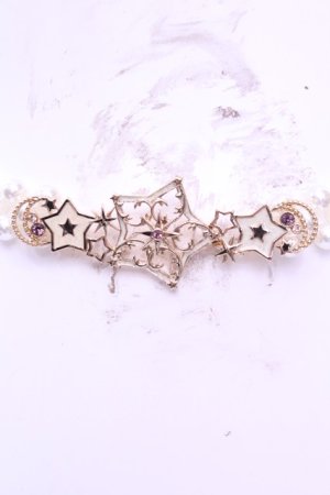 画像: axes femme / スターライトパールゴムベルト  ゴールド×パール O-25-12-25-1054-AX-ZA-IG-OS