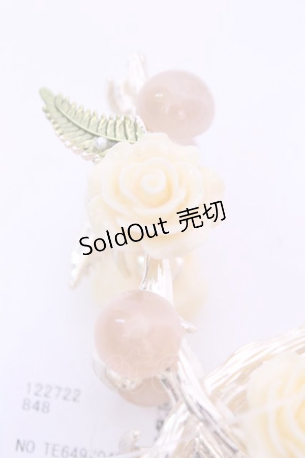 画像2: axes femme POETIQUE / ローズヘアークリップ  生成り O-25-12-25-1056-AX-AC-IG-OS (2)