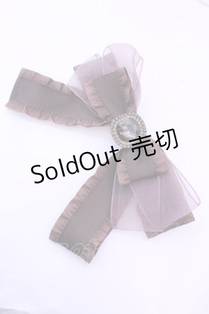 画像: axes femme / ビジューリボンコサージュ  ブラウン O-25-12-25-1058-AX-AC-IG-OS