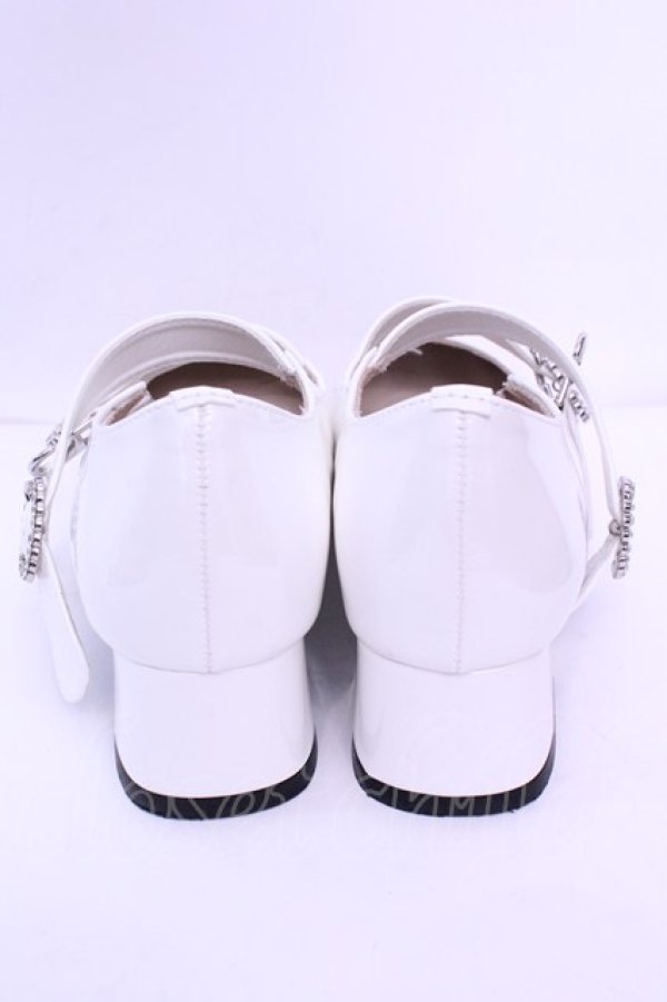 画像3: axes femme POETIQUE / ビジューバックルパンプス Ｌ シロ O-25-12-25-1061-AX-SH-IG-OS (3)