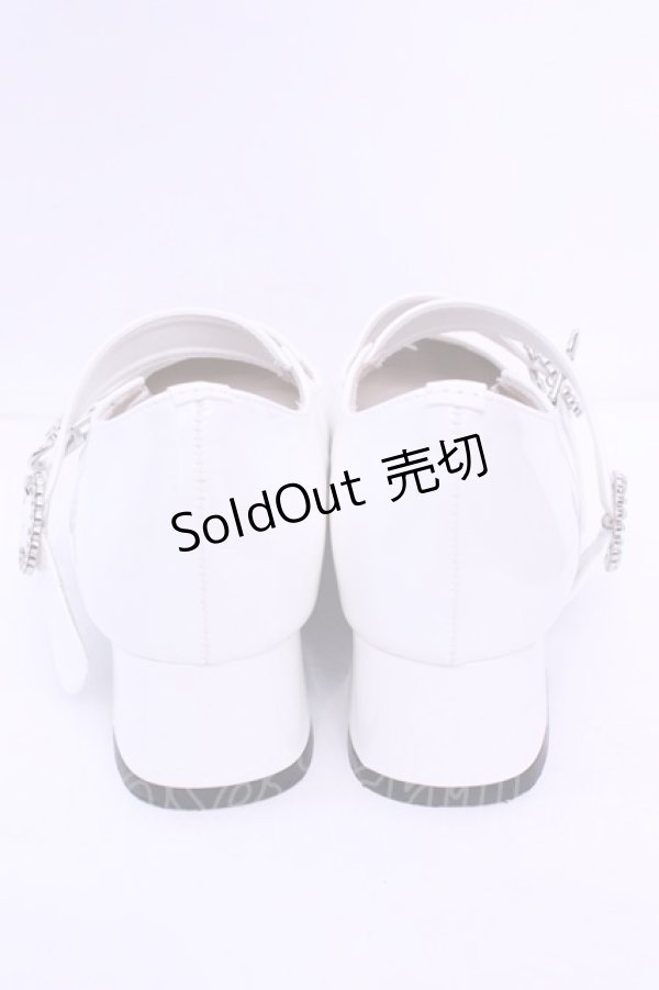 画像3: axes femme POETIQUE / ビジューバックルパンプス Ｌ シロ O-25-12-25-1061-AX-SH-IG-ZT088 (3)