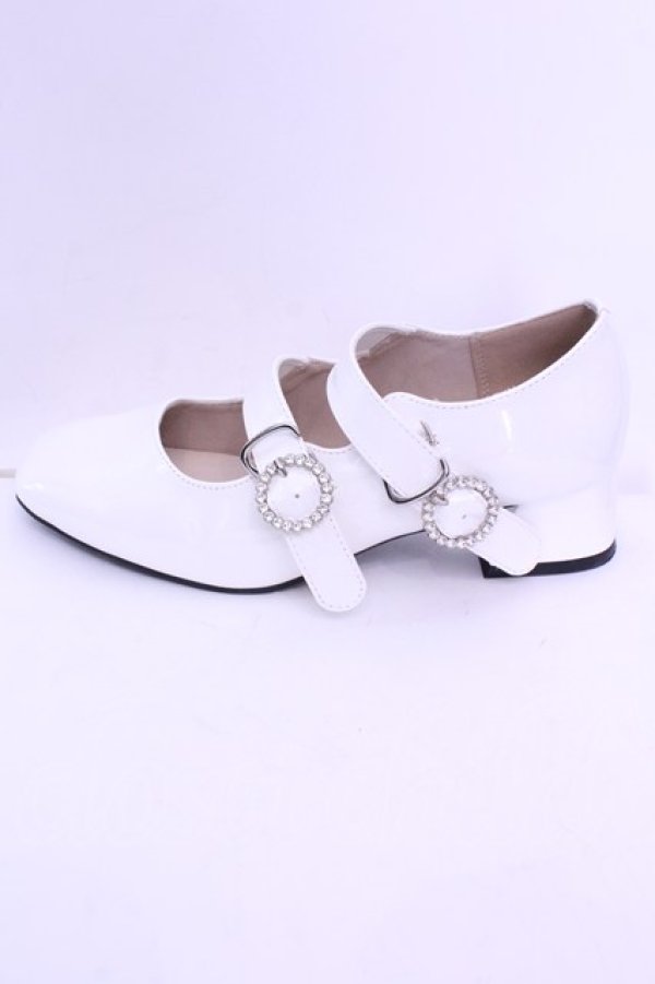 画像6: axes femme POETIQUE / ビジューバックルパンプス Ｌ シロ O-25-12-25-1061-AX-SH-IG-OS (6)