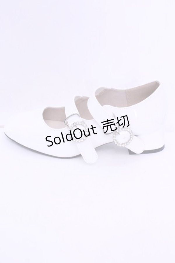 画像6: axes femme POETIQUE / ビジューバックルパンプス Ｌ シロ O-25-12-25-1061-AX-SH-IG-ZT088 (6)