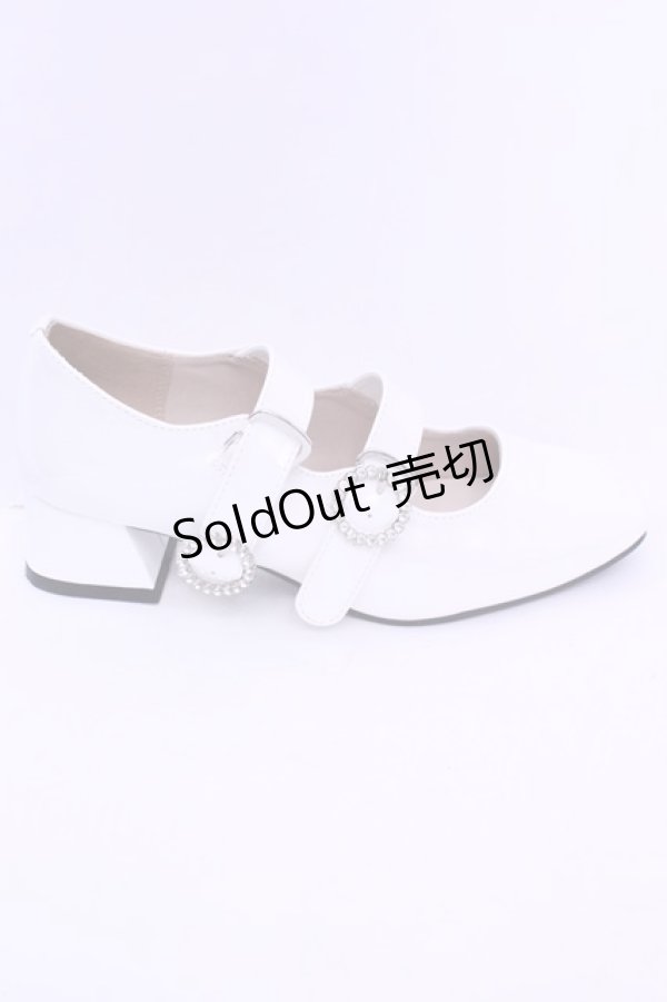 画像7: axes femme POETIQUE / ビジューバックルパンプス Ｌ シロ O-25-12-25-1061-AX-SH-IG-ZT088 (7)