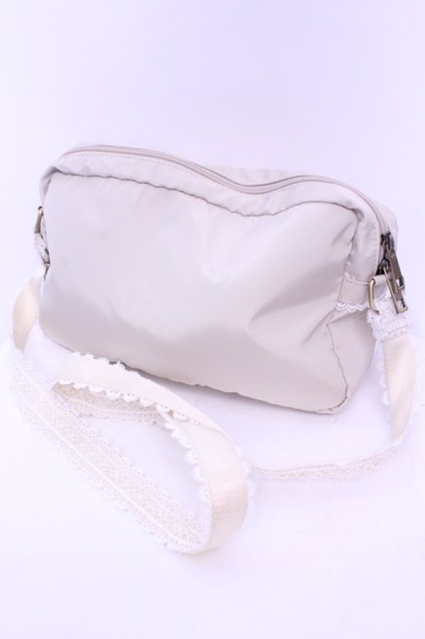 画像2: Fi.n.t / レース使いボディバッグ  アイボリー O-25-12-25-1063-CA-BG-IG-OS (2)