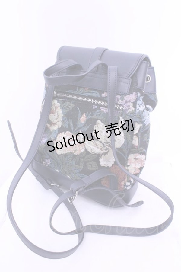 画像2: axes femme / ローズ型押し配色リュック  クロ O-25-12-25-1064-AX-BG-IG-ZT273 (2)