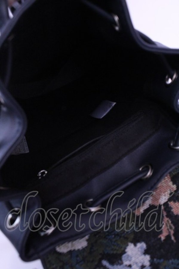 画像3: axes femme / ローズ型押し配色リュック  クロ O-25-12-25-1064-AX-BG-IG-OS (3)