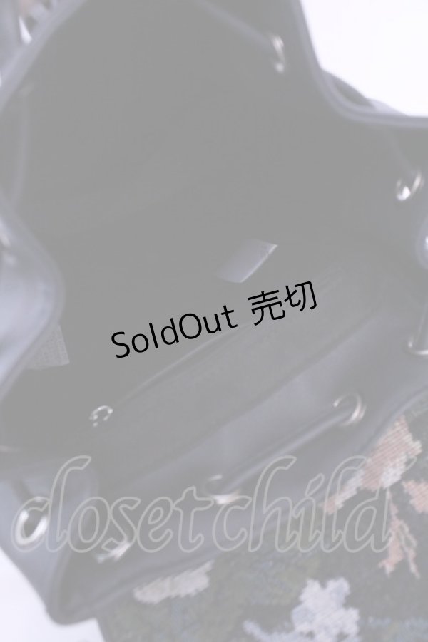 画像3: axes femme / ローズ型押し配色リュック  クロ O-25-12-25-1064-AX-BG-IG-ZT273 (3)