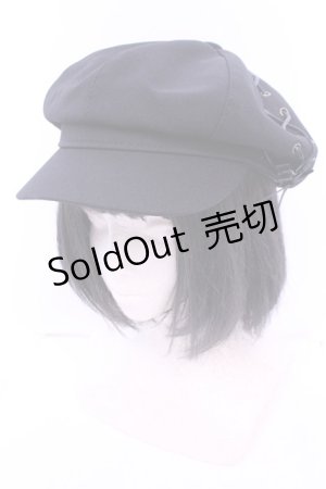 画像: axes femme / サイド編み上げキャスケット Ｆ クロ O-25-12-25-1068-AX-AC-IG-OS