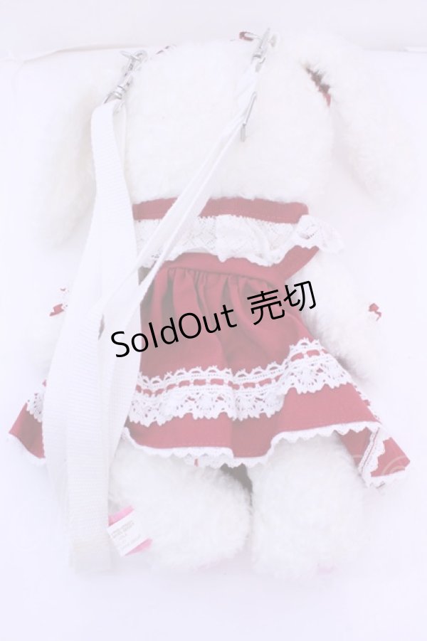 画像2: BABY,THE STARS SHINE BRIGHT / ベビードールなうさくみゃちゃんポシェット  シロ×えんじ O-25-12-25-1070-BA-JA-OW-OS (2)