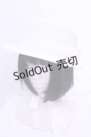 画像: Innocent World / バラコサージュブレードハット  ナチュラル×オフシロ O-25-12-25-1002-IW-AC-IG-ZT087