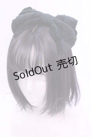 画像: BABY,THE STARS SHINE BRIGHT / 大きなグログランカチューシャ  クロ O-25-12-25-1015-BA-AC-IG-OS