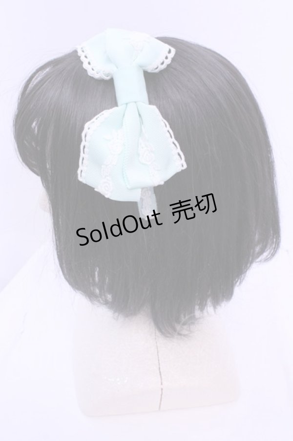 画像3: BABY,THE STARS SHINE BRIGHT / ローズレースグログランリボンカチューシャ  ミント O-25-12-25-1016-BA-AC-IG-OS (3)