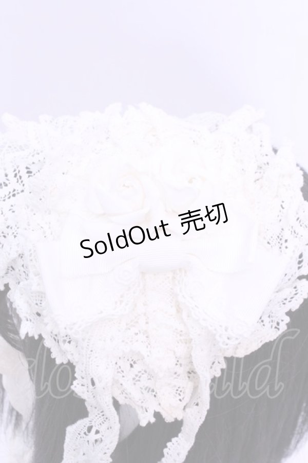 画像2: BABY,THE STARS SHINE BRIGHT / ローズ丸型ヘッドドレス  シロ O-25-12-25-1017-BA-AC-IG-OS (2)