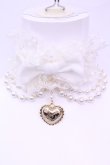 画像1: Angelic Pretty / スカラップハートプリンセスチョーカー  シロ O-25-12-25-1019-AP-AC-IG-OS (1)