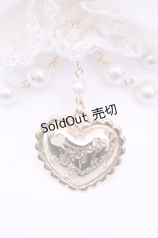 画像2: Angelic Pretty / スカラップハートプリンセスチョーカー  シロ O-25-12-25-1019-AP-AC-IG-OS (2)