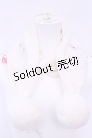 画像: BABY,THE STARS SHINE BRIGHT / プードルワッペン付きマフラー  オフシロ O-25-12-25-1021-BA-ZA-IG-OS