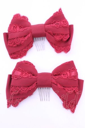 画像: BABY,THE STARS SHINE BRIGHT / ロージィアリボンコーム  えんじ O-25-12-25-1023-BA-AC-IG-OS