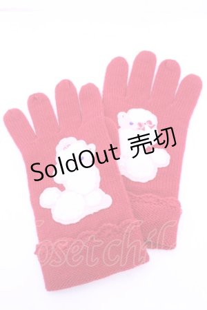 画像: BABY,THE STARS SHINE BRIGHT / /プードルワッペン付き手袋  アカ O-25-12-25-1025-BA-ZA-IG-OS