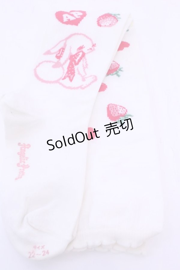 画像2: Angelic Pretty / Cherry Berry Bunnyオーバーニー  シロ O-25-12-25-1030-AP-ZA-IG-OS (2)