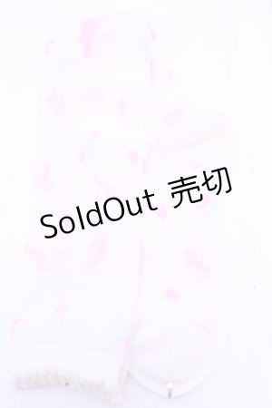 画像: BABY,THE STARS SHINE BRIGHT / ガーデンアリス柄オーバーニーソックス  オフシロ O-25-12-25-1035-BA-ZA-IG-OS
