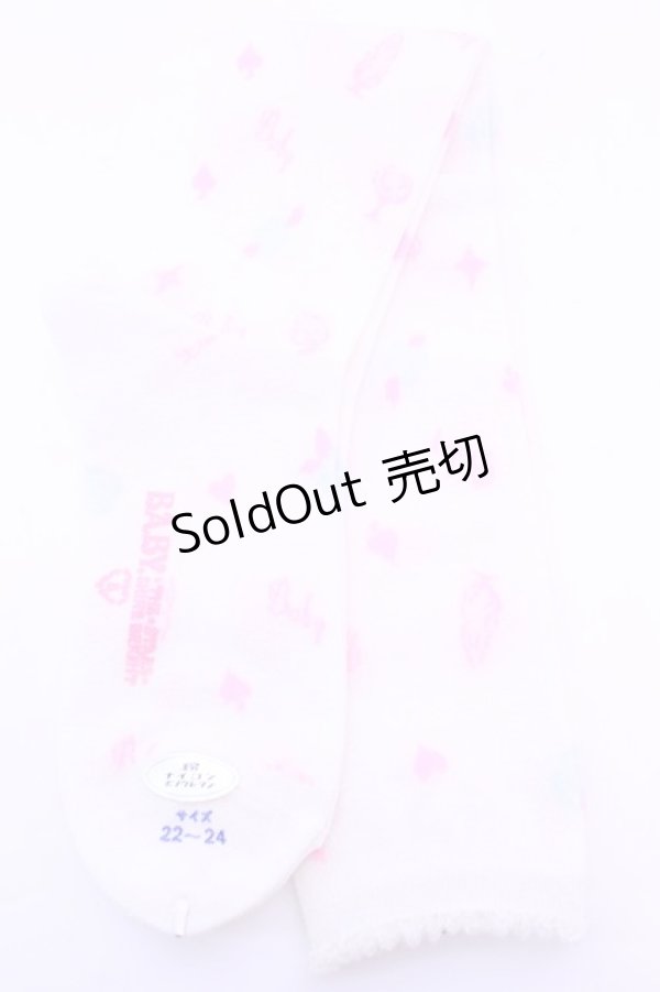 画像2: BABY,THE STARS SHINE BRIGHT / ガーデンアリス柄オーバーニーソックス  オフシロ O-25-12-25-1035-BA-ZA-IG-OS (2)