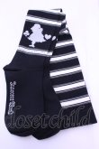 画像2: Innocent World / アリスボーダーオーバーニソックス  クロ×シロ O-25-12-25-1036-IW-ZA-IG-OS (2)