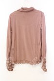 画像2: axes femme / ローズレースプチスタンドネックカットソー M ピンクベージュ O-25-12-25-001-AX-TO-IG-OS (2)