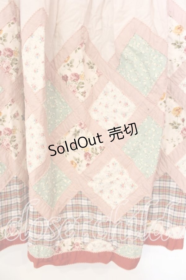 画像2: PINK HOUSE / Petit Bonheuパッチワークスカート【お直しあり】  ピンク O-25-12-25-065-LO-SK-IG-OS (2)