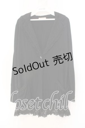 画像: axes femme / 裾レース使いカットジャケット M クロ O-25-12-25-011-AX-JA-IG-OS