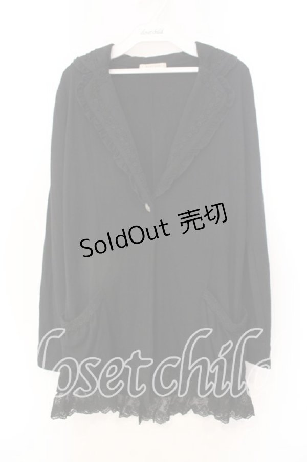 画像1: axes femme / 裾レース使いカットジャケット M クロ O-25-12-25-011-AX-JA-IG-OS (1)