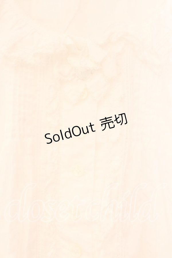 画像2: PINK HOUSE / タックフリルリボン半袖ブラウス【お直しあり】  シロ O-25-12-25-068-LO-BL-IG-ZT115 (2)