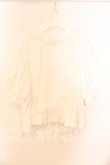 画像3: PINK HOUSE / タックフリルリボン半袖ブラウス【お直しあり】  シロ O-25-12-25-068-LO-BL-IG-OS (3)