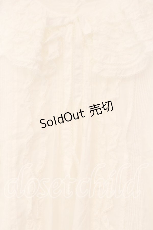 画像2: WONDERFUL WORLD / ピコフリルタックプルブラウス【お直しあり】  オフ O-25-12-25-070-LO-BL-IG-OS (2)