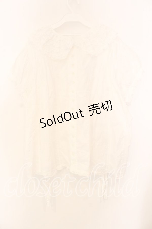 画像3: WONDERFUL WORLD / ピコフリルタックプルブラウス【お直しあり】  オフ O-25-12-25-070-LO-BL-IG-OS (3)