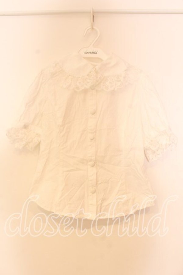 画像1: metamorphose / 半袖ブラウス  シロ O-25-12-25-071-ME-BL-IG-OS (1)