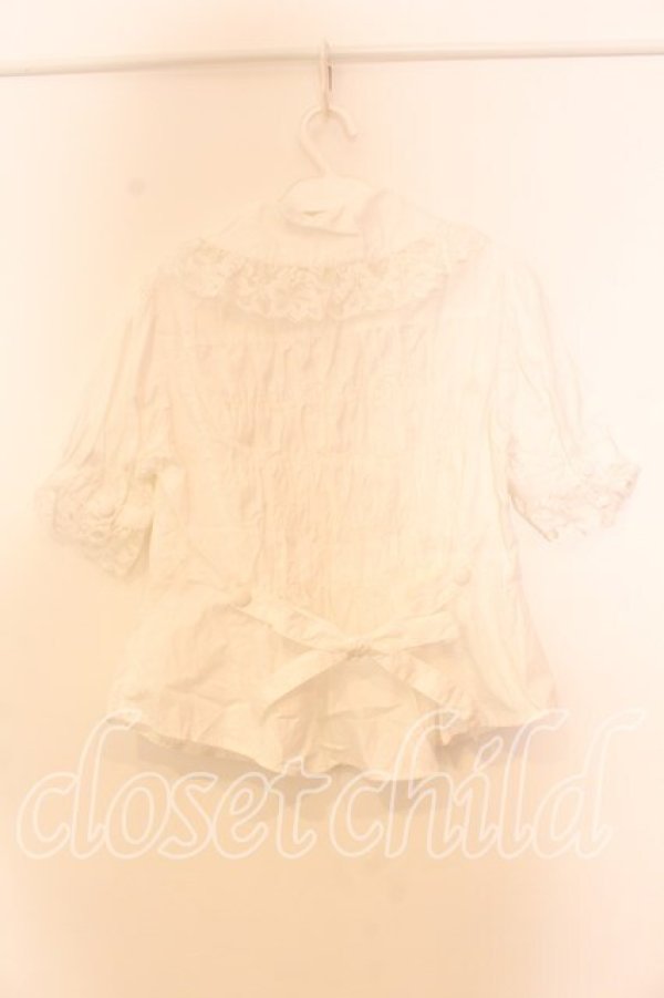 画像3: metamorphose / 半袖ブラウス  シロ O-25-12-25-071-ME-BL-IG-OS (3)