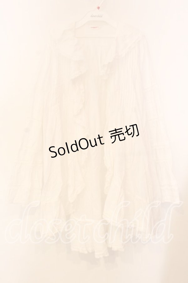 画像1: WONDERFUL WORLD / タックオーバーブラウス【お直しあり】  シロ O-25-12-25-072-LO-TO-IG-OS (1)
