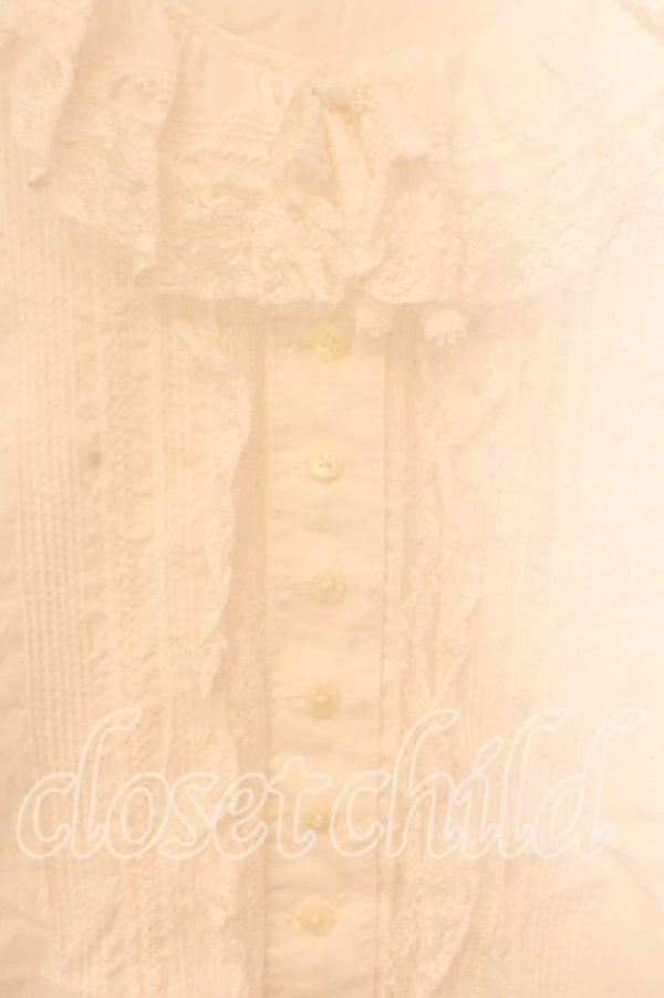 画像2: PINK HOUSE / タックレースブラウス【お直しあり】  シロ O-25-12-25-073-LO-BL-IG-OS (2)