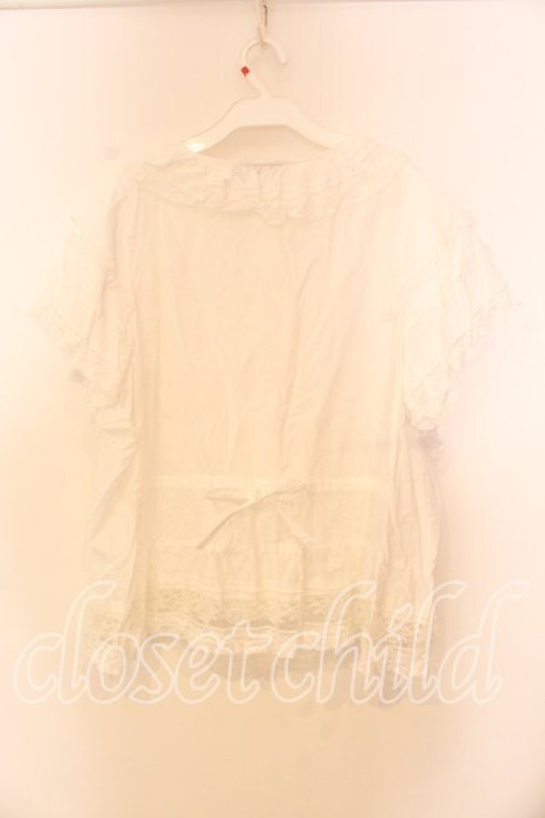 画像3: PINK HOUSE / タックレースブラウス【お直しあり】  シロ O-25-12-25-073-LO-BL-IG-OS (3)