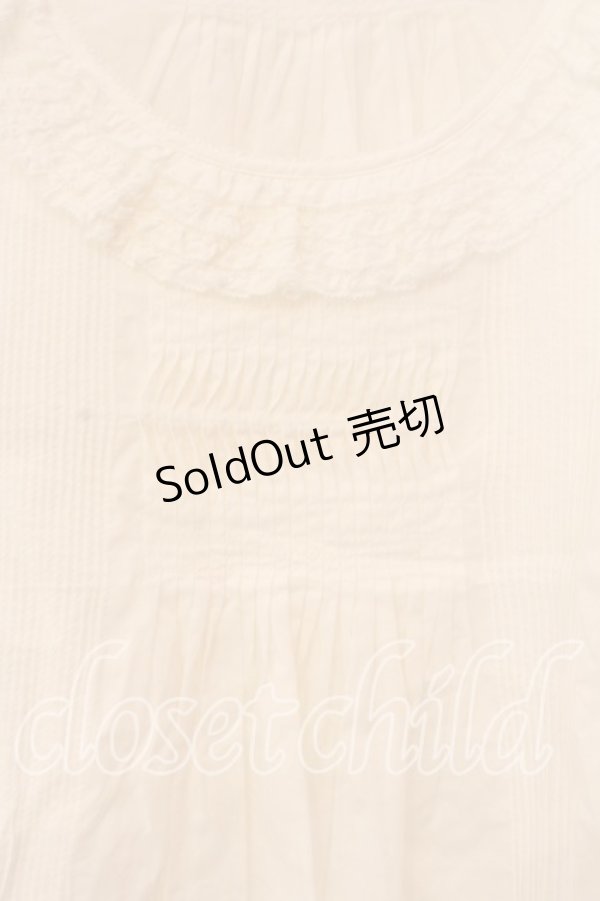 画像2: WONDERFUL WORLD / ピコフリルタックノースリーブプルオーバー【お直しあり】  シロ O-25-12-25-074-LO-TO-IG-OS (2)