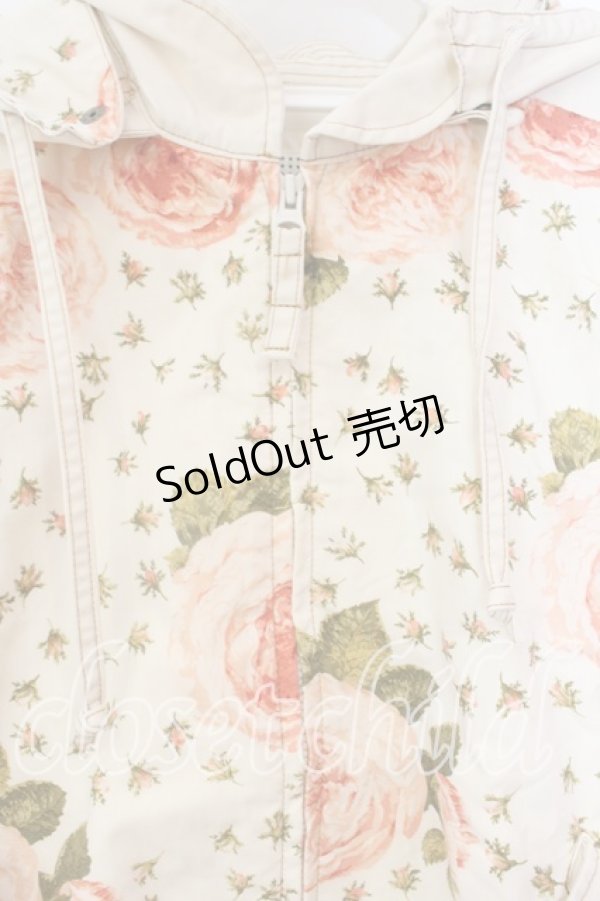 画像2: KANEKO ISAO / 薔薇柄フードジャケット  生成り O-25-12-25-075-EL-JA-IG-OS (2)